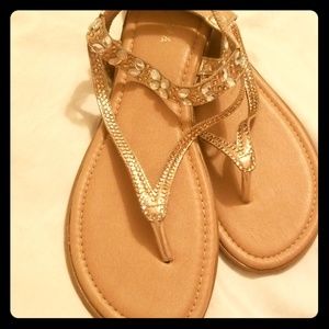 Rose Gold Strappy Sandals